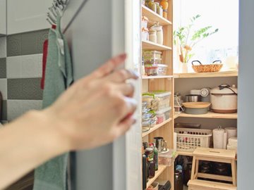 Look in to a kitchen pantry
